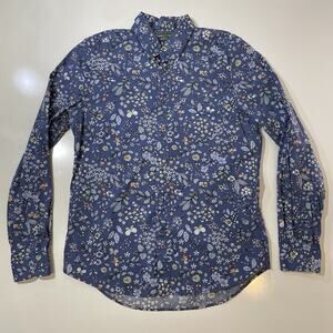 Paisley & Gray Slim Fit Club Dress Shirt Paisley Button Long Sleeve Men's Medium